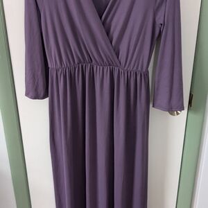 Elegant Purple Wrap Dress